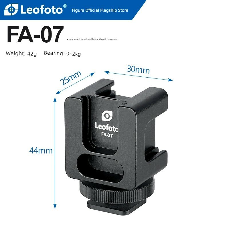 Leofoto FA-07 Адаптер 1 в 4 для горячего штыря к вспышке, совместимый со смартфонами и микрофонами