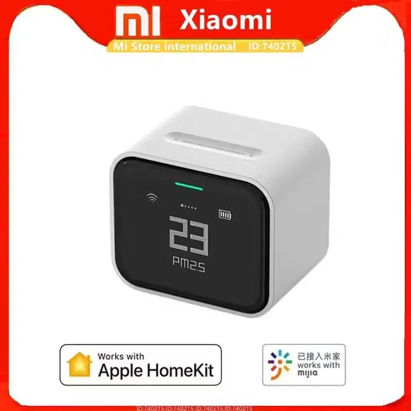 Детектор воздуха Qingping lite, детектор воздуха с сенсорным IPS экраном, pm2.5, управление через приложение Mi home, работает с приложением apple Homekit