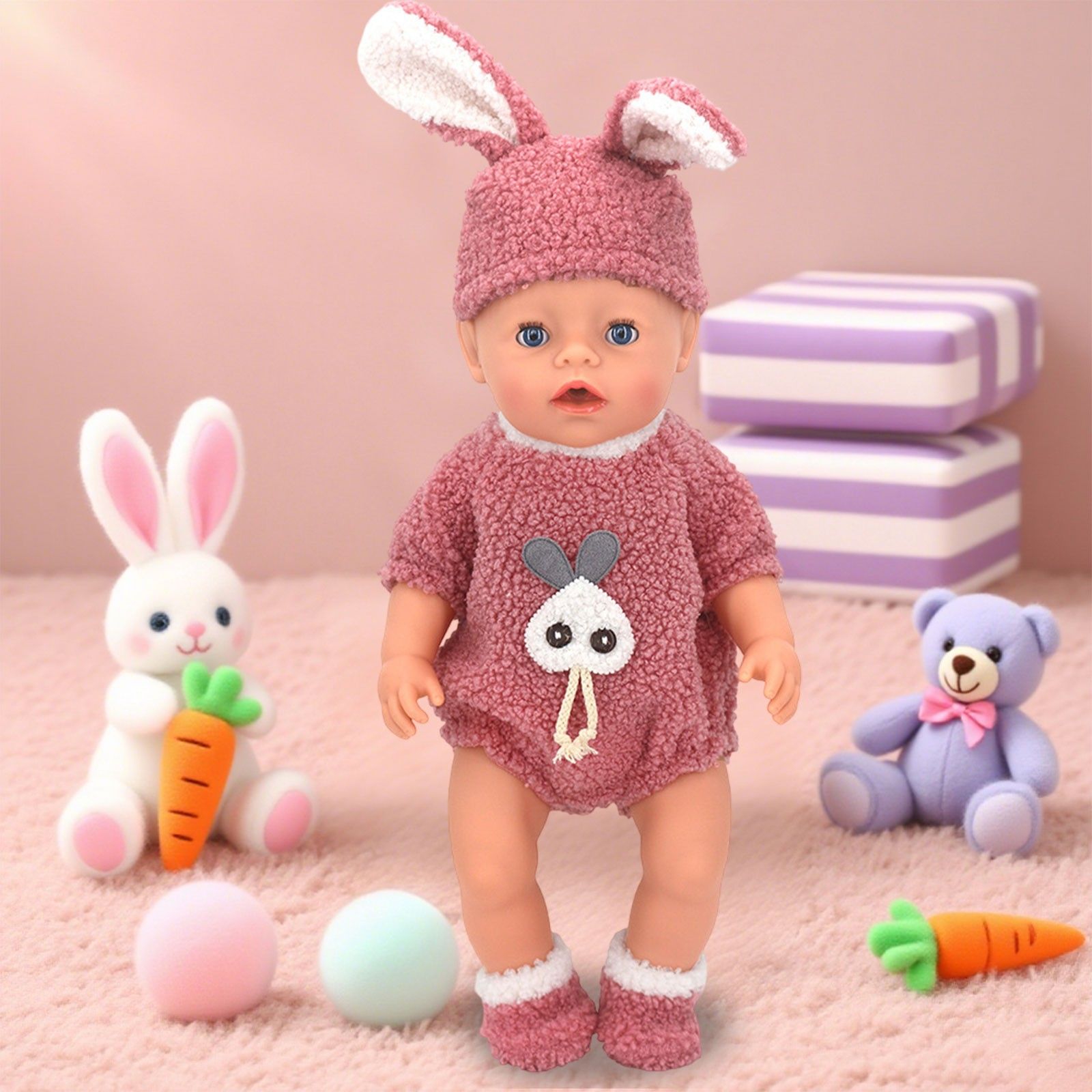 Одежда для куклы Reborn Doll Girl 43 см/18 дюймов Игрушка Подарок Пазл Игровой домик