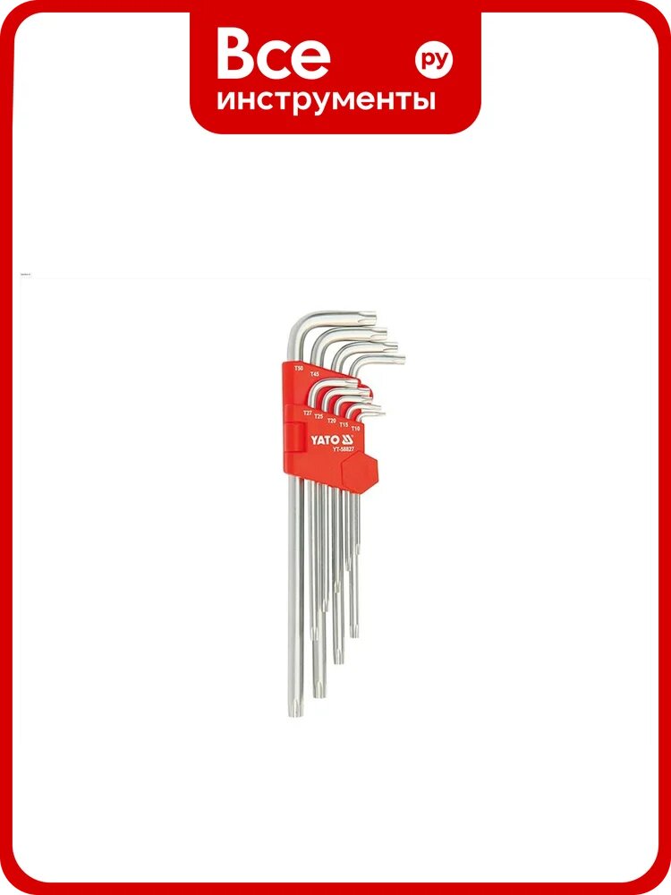 Набор Г-образных ключей YATO TORX, 9 шт YT-58827 371458827