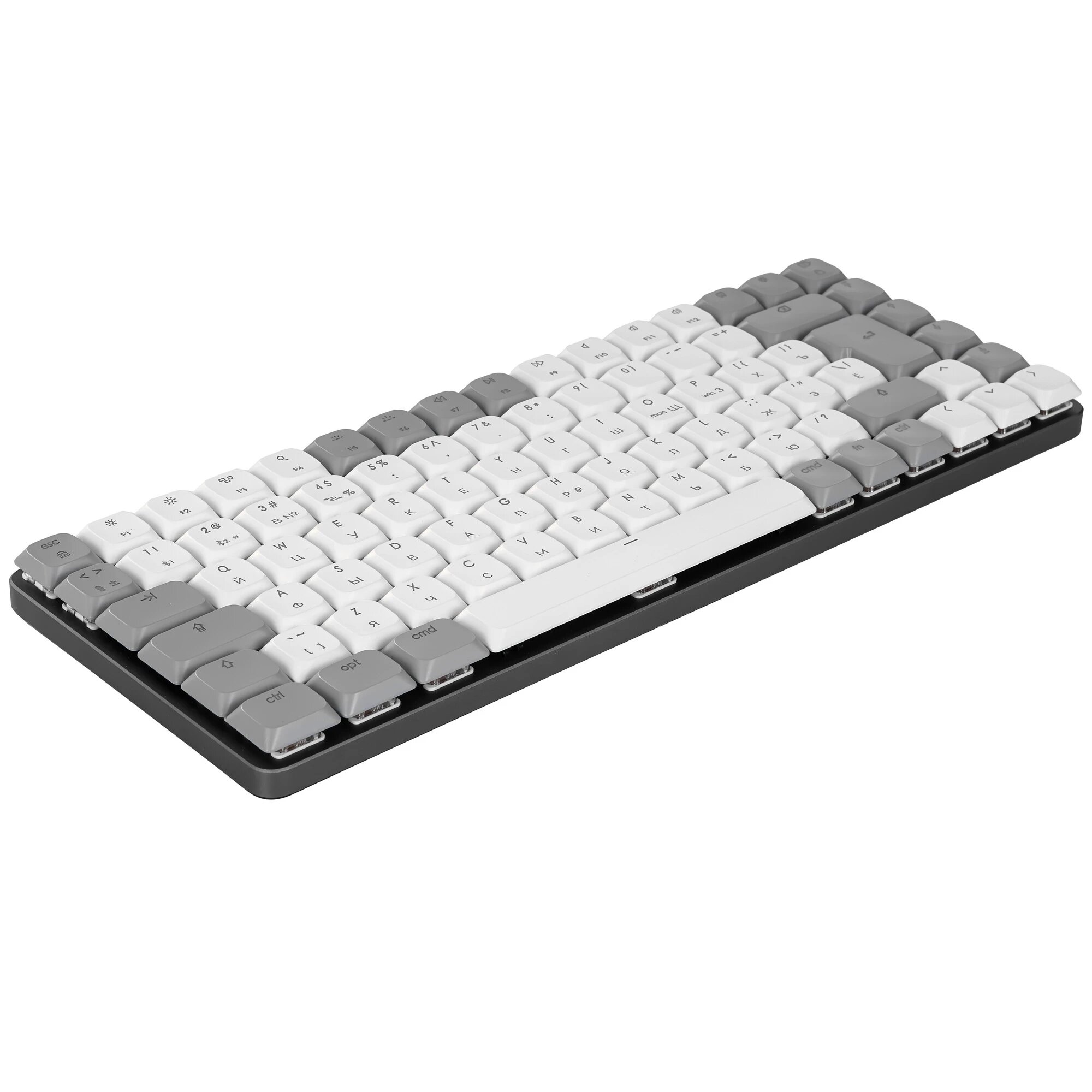 Клавиатура механическая Satechi SM1 Slim проводная + беспроводная с подсветкой (светло-серый) — фото 1