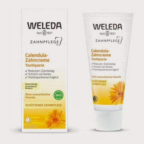 Изображение товара Зубная паста Weleda с календулой без запаха мяты, 75 мл