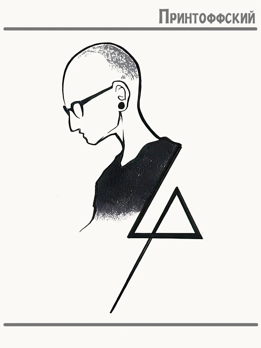 Термонаклейка для одежды и аксессуаров DTF-печать linkin park честер рок