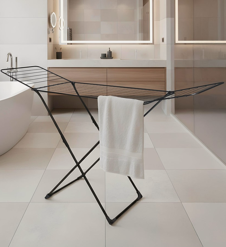 Изображение товара Сушилка для белья NIKA 18 м, напольная, складная, металлическая, черная