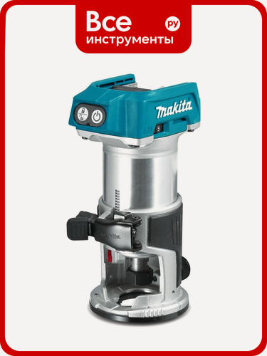 Изображение товара Фрезер Makita LXT DRT50Z, бесщеточный двигатель, плавный пуск, регулируемая скорость и подсветка зоны обработки