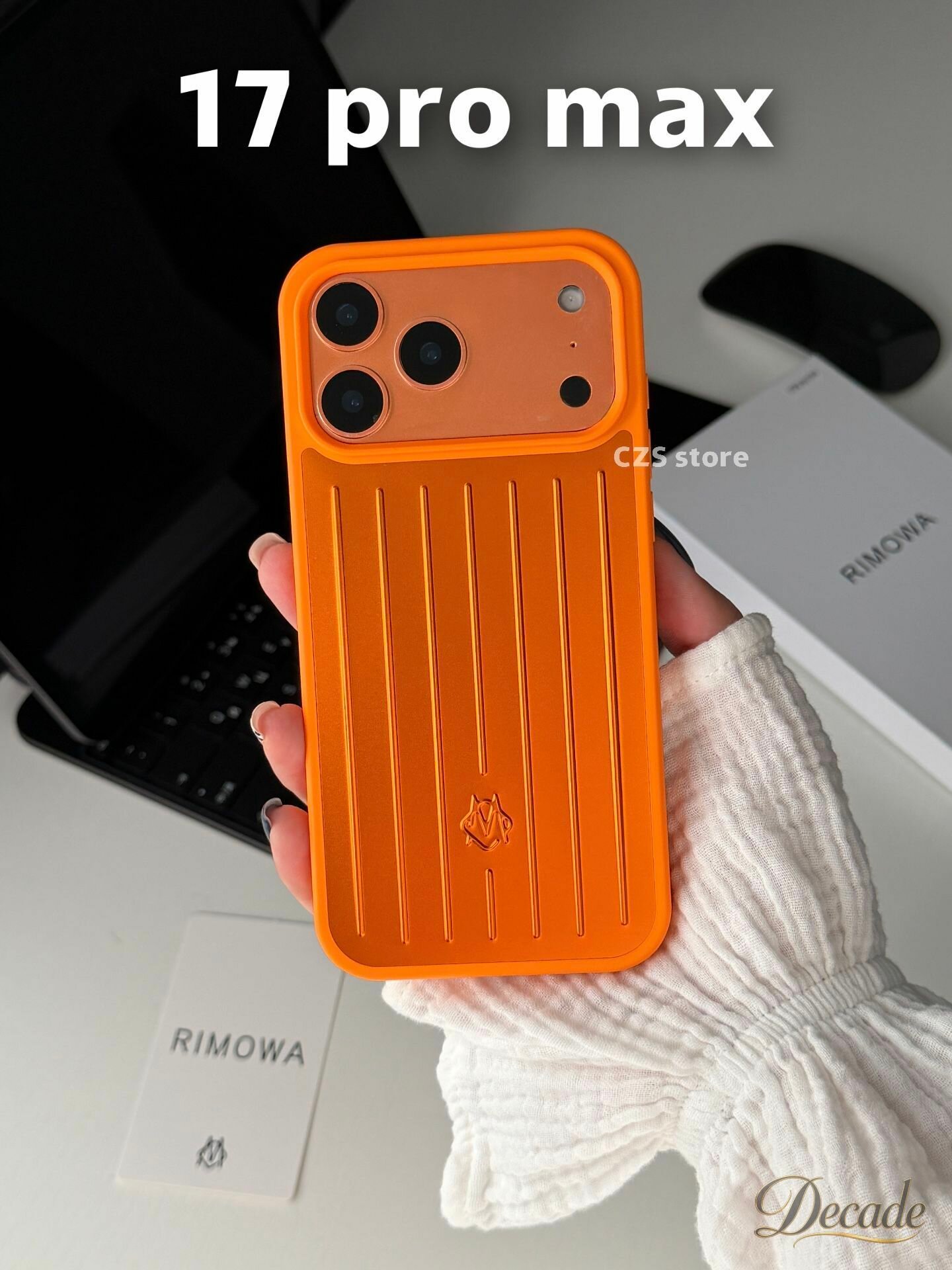 Чехол для iPhone 17 Pro Max алюминиевый, оранжевый