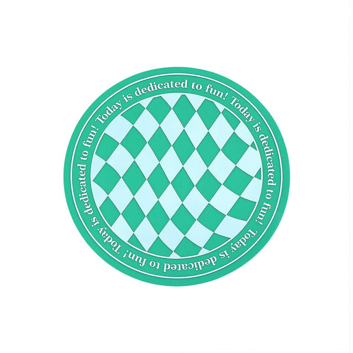 Подходит для использования дома в кафе подставка под кружку силиконовая 9.5 см зеленая ромбовидная термостойкая противоскользящая для интерьера