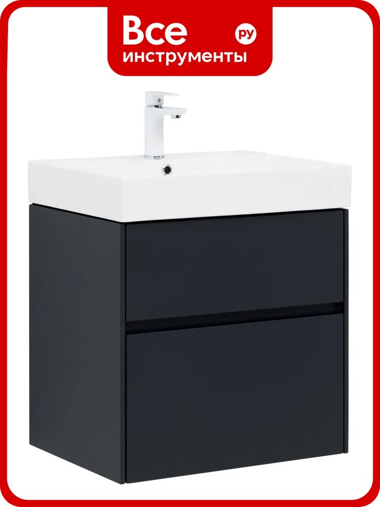 Тумба Aquanet Бруклин 60 антрацит матовый 00310140