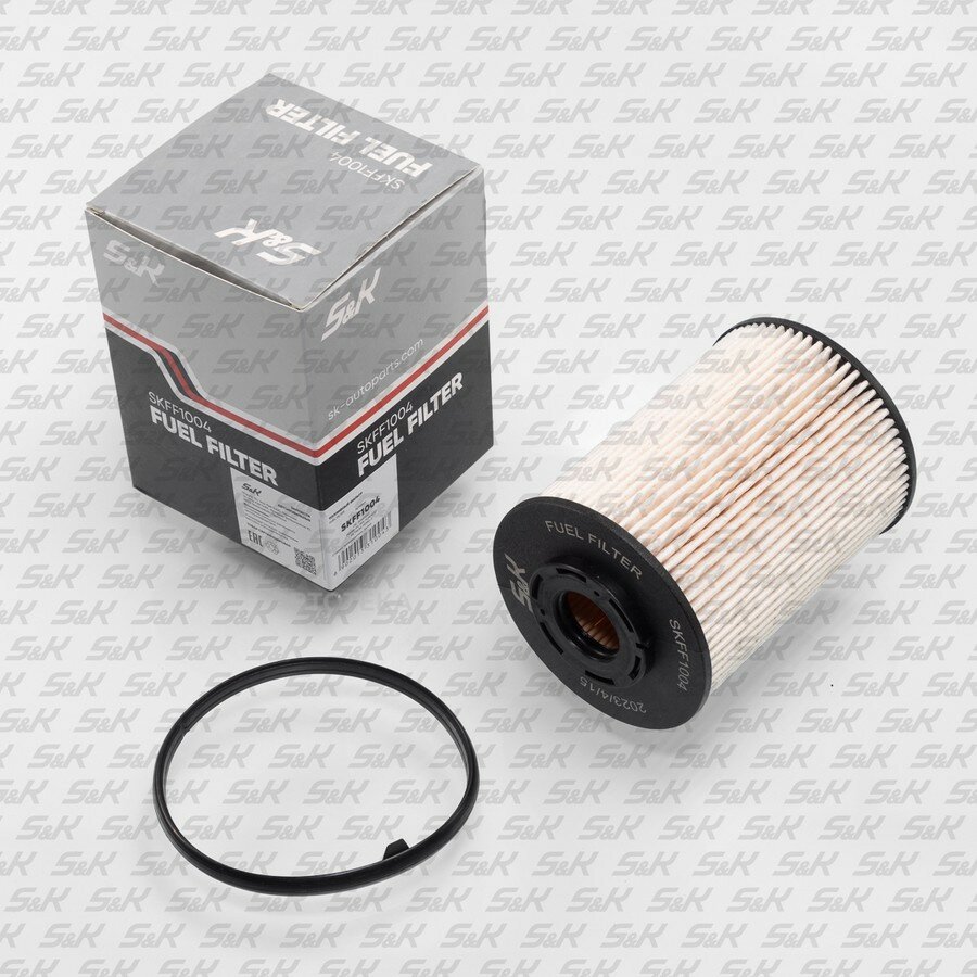 Фильтр топливный [картридж] S&K SKFF1004 FORD Mondeo IV 2007->, VOLVO C30/C70 II/S40 II/S80 II/V40 II/V50/V70 II/XC60/XC70 II/XC90 II 2006->