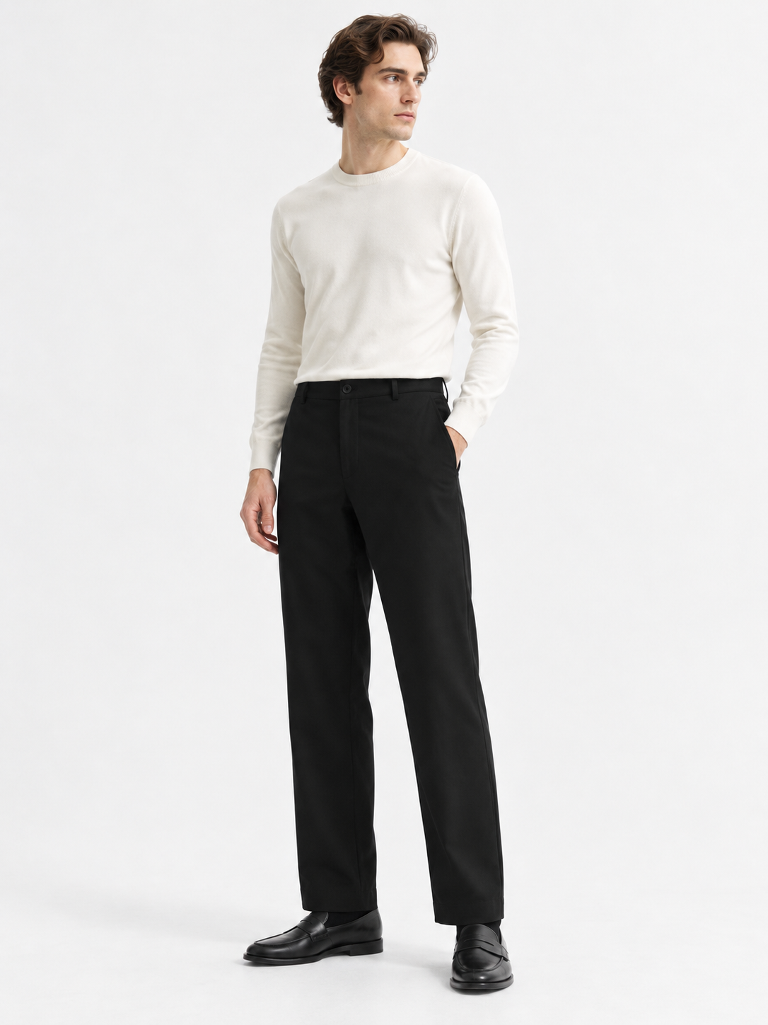 Брюки классические KARL LAGERFELD JEANS, размер M, черный — фото 1