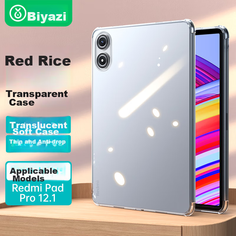 BIAZE защитный чехол для Redmi Pad Pro 2024 12.1 дюймов из прозрачного ТПУ с ударопрочностью и легким дизайном