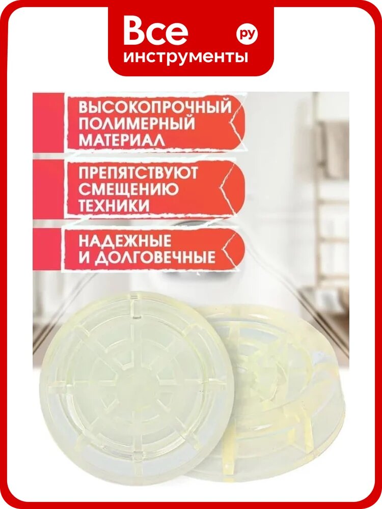 Антивибрационные подставки OZONE прозрачные, круглые CMA-15T