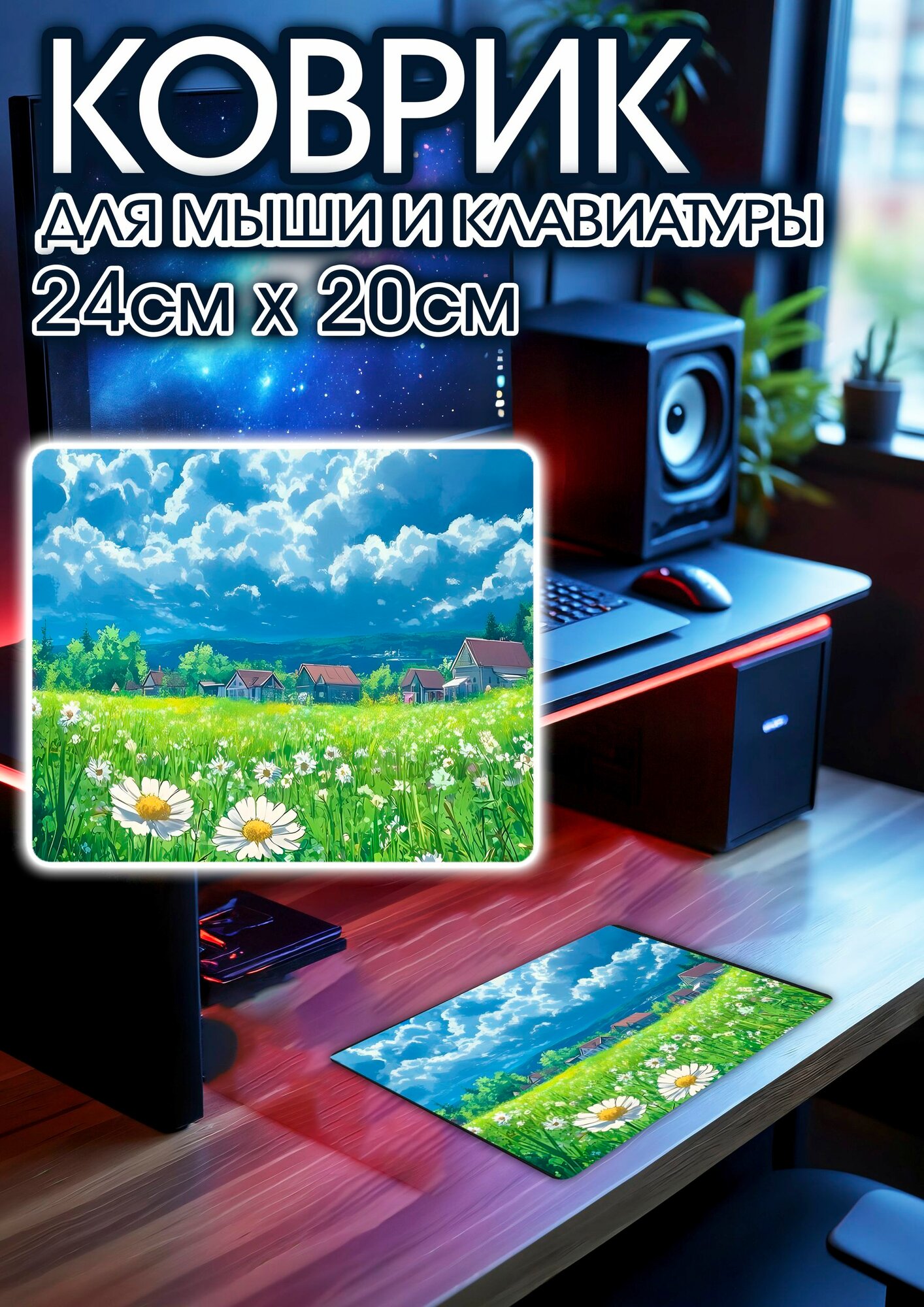 Игровой коврик для мыши 24х20