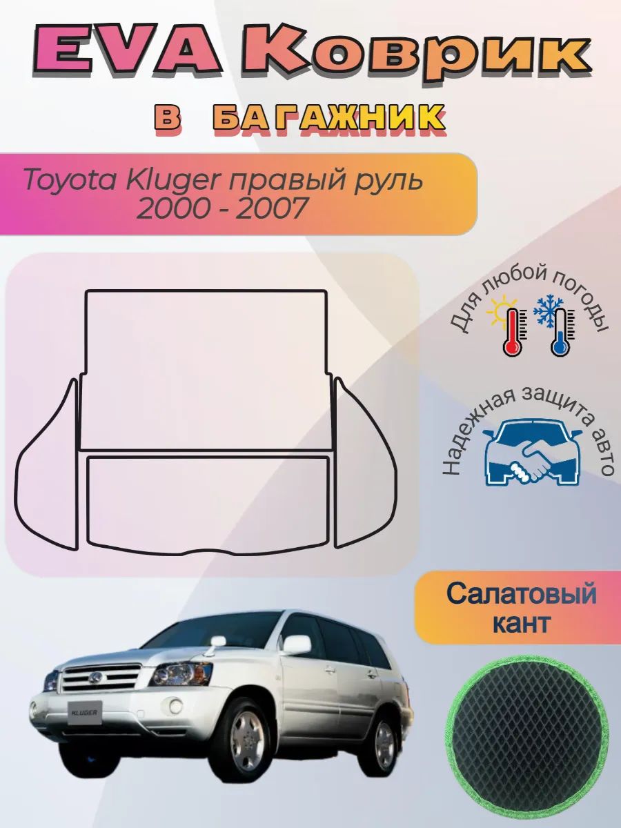 EVA коврик в багажник Toyota Kluger правый 2000 -2007 Клюгер