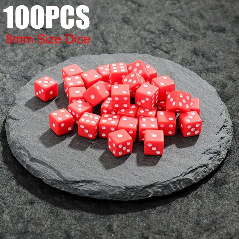 100шт красных костей 8 мм