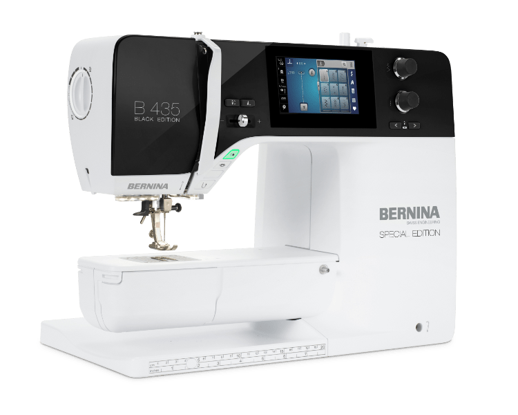 BERNINA B435 Модель B 435 Black Edition сочетает в себе практические преимущества с элегантным дизайном. Новейшие технологии позволяют выполнять швы высочайшего качества на любом материале, даже на коже. Лимитированная серия поставляется с эффектной лице
