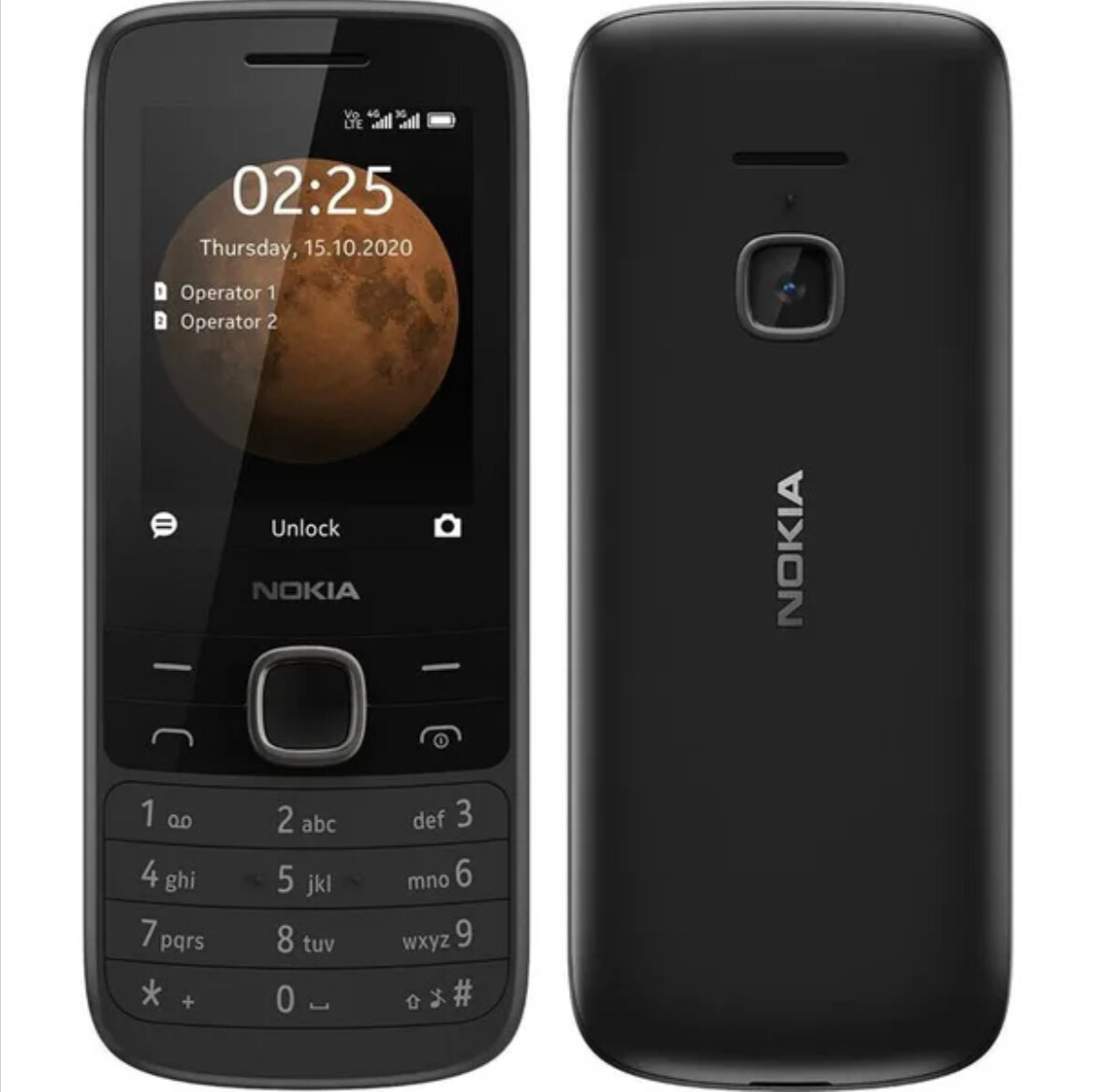 Кнопочный телефон Nokia 225 с громким динамиком , большими кнопками