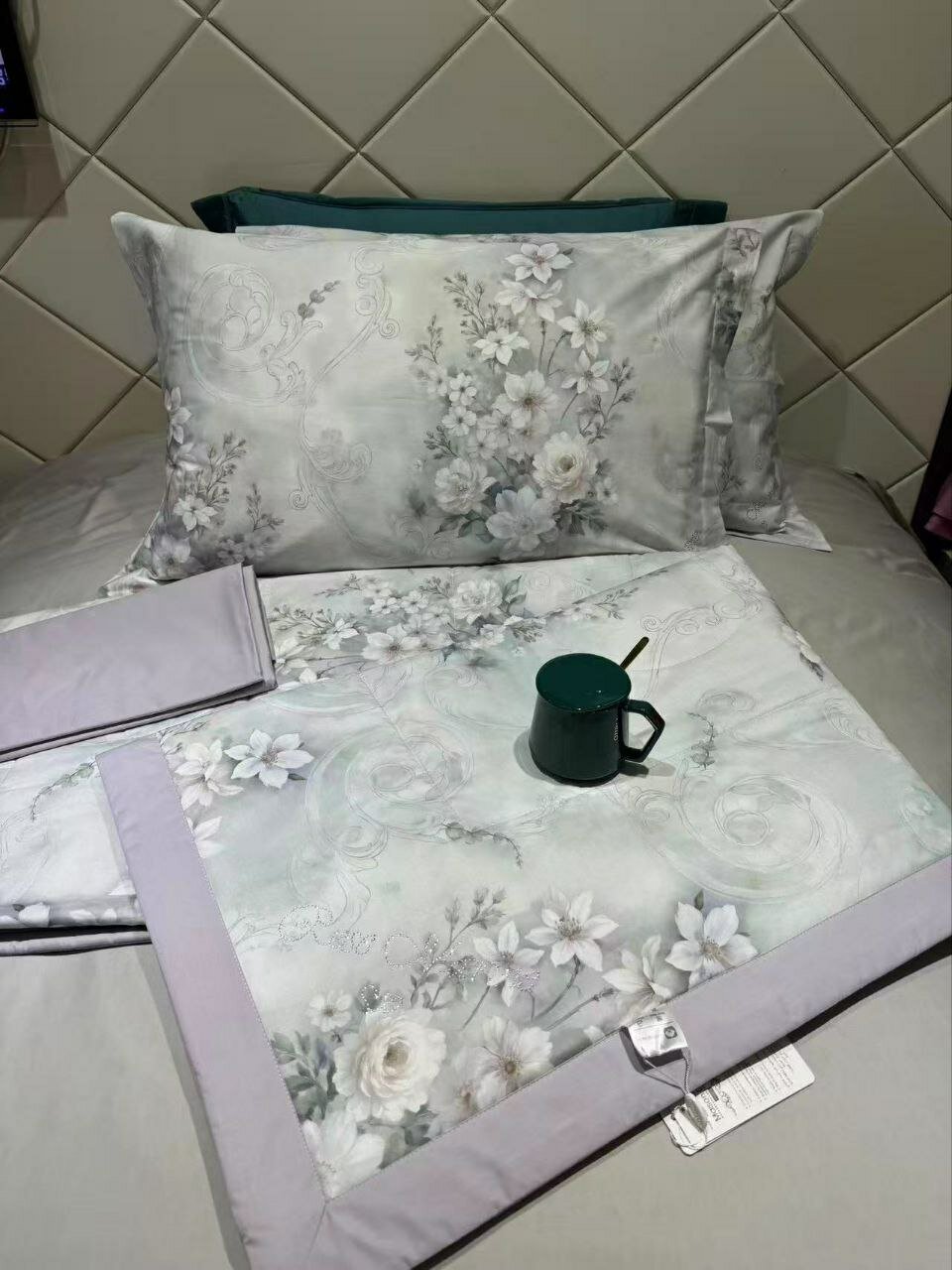 Комплект постельного белья с облегченным одеялом Maison D'or, 100% Хлопок, Евро, наволочки 50x70