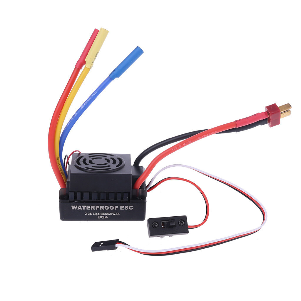 RC Parts 60A Бесщеточный ESC Водонепроницаемый Регулятор Скорости Двигателя для Подводного Автомобиля