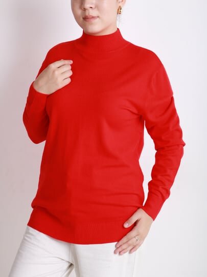 Водолазка , размер OneSize, красный — фото 1