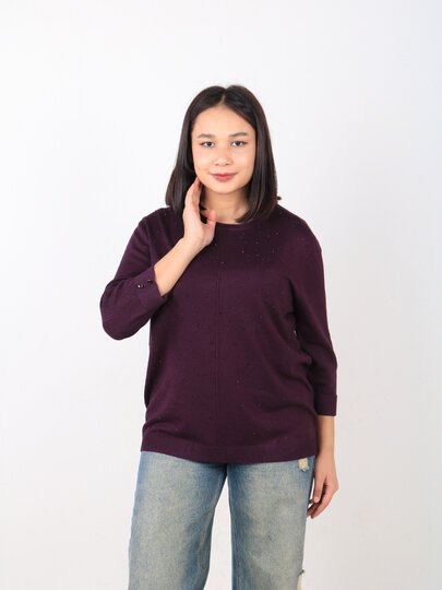 Свитер , размер 56, темно-бордовый — фото 1