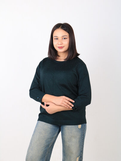 Свитер , размер 54, темно-зеленый — фото 1