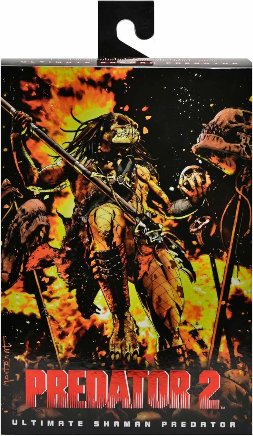 NECA Ultimate Shaman Predator 2, 7" (18 см), плащ, посох, 2 головы, черепа, диск, кинжал, hands — фото 1