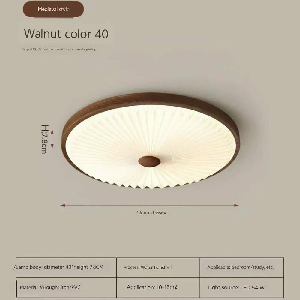 Настенно-потолочный светильник, LED, 36 Вт, круглый, коричневый, 400
