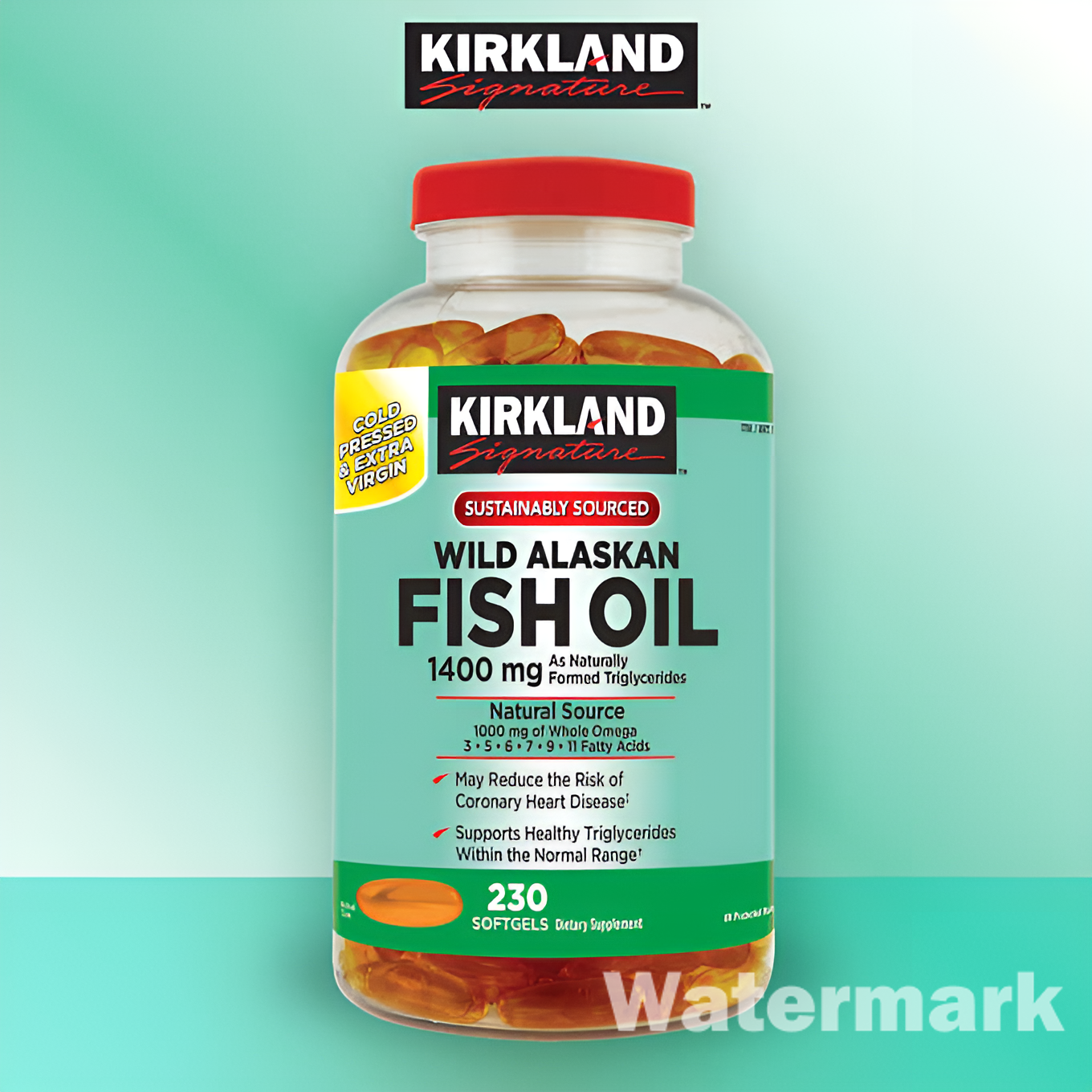 Рыбий жир Kirkland Signature 1400 мг N230 – Omega-3 для сердца и мозга