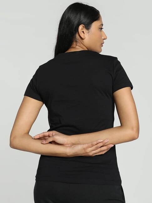 Футболка PUMA ESS+ Script, размер 44, черный — фото 1