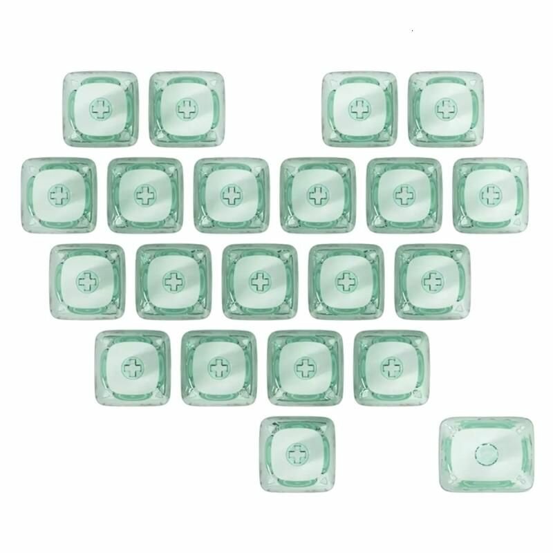 21Pcs DIY Сердечки Кейкапы MX, Зеленый