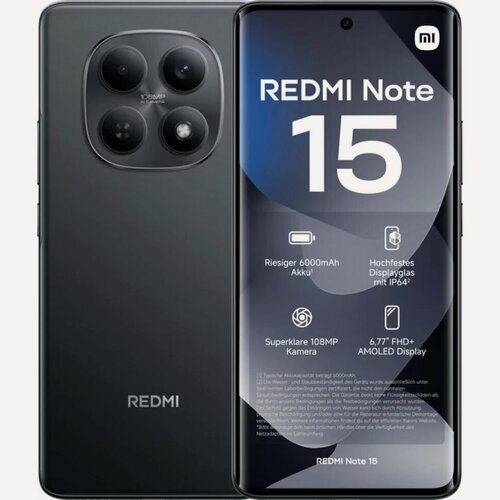 Изображение товара Смартфон Xiaomi Redmi Note 15 4G 8/256GB, Dual nano SIM, Black