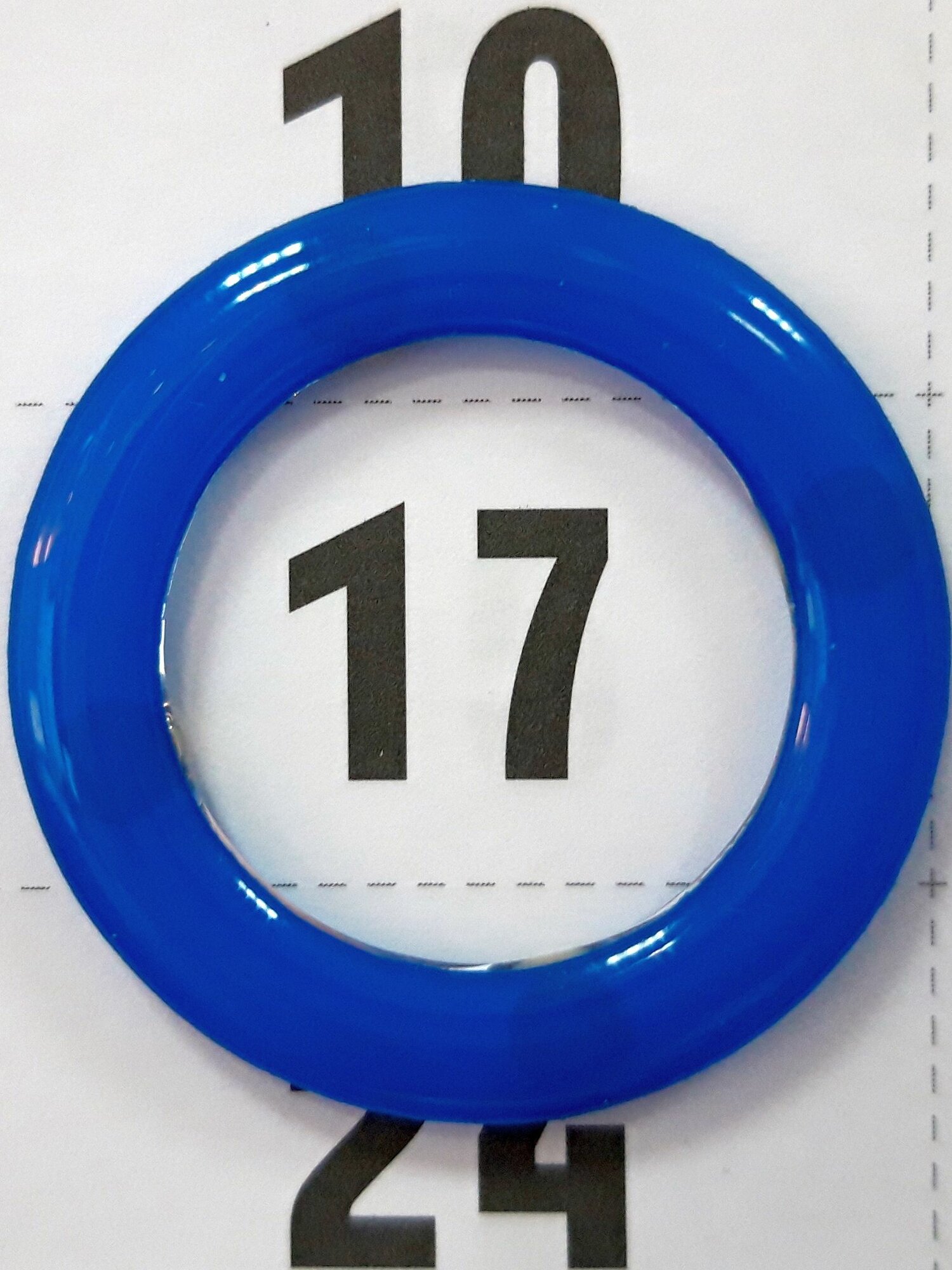 Комплект Курсор магнитный гелевый круглый 43х26мм синий + металлическая подложка