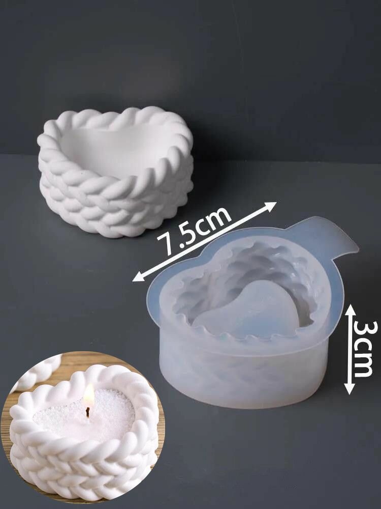Силиконовая форма для свечей плетение: цемент, коробка для украшений, DIY