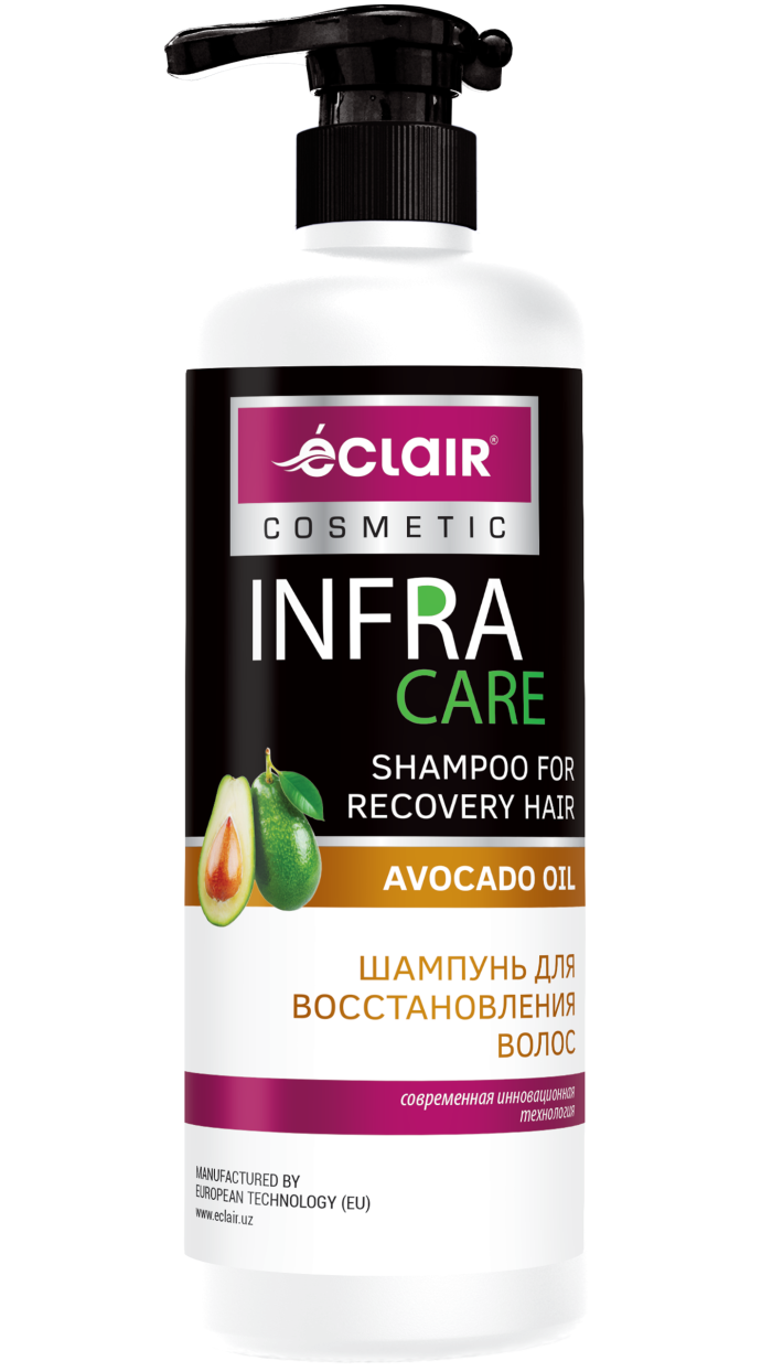 Шампунь Eclair "Infra" маслом авокадо, для жёстких и поврежденных волос, 900мл