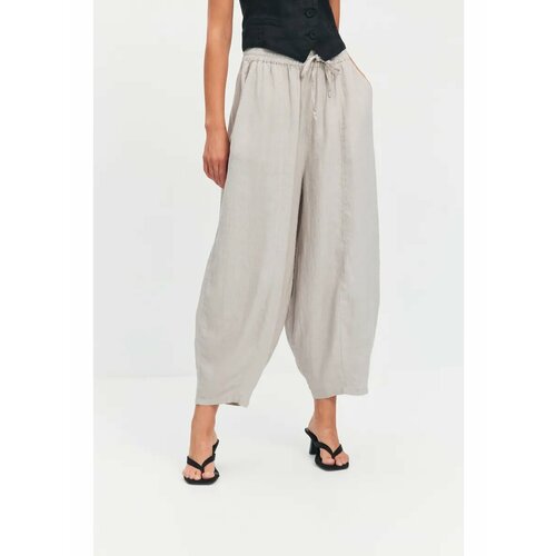 фото Брюки багги norveg linen, размер s/m 42-44, бежево-розовый