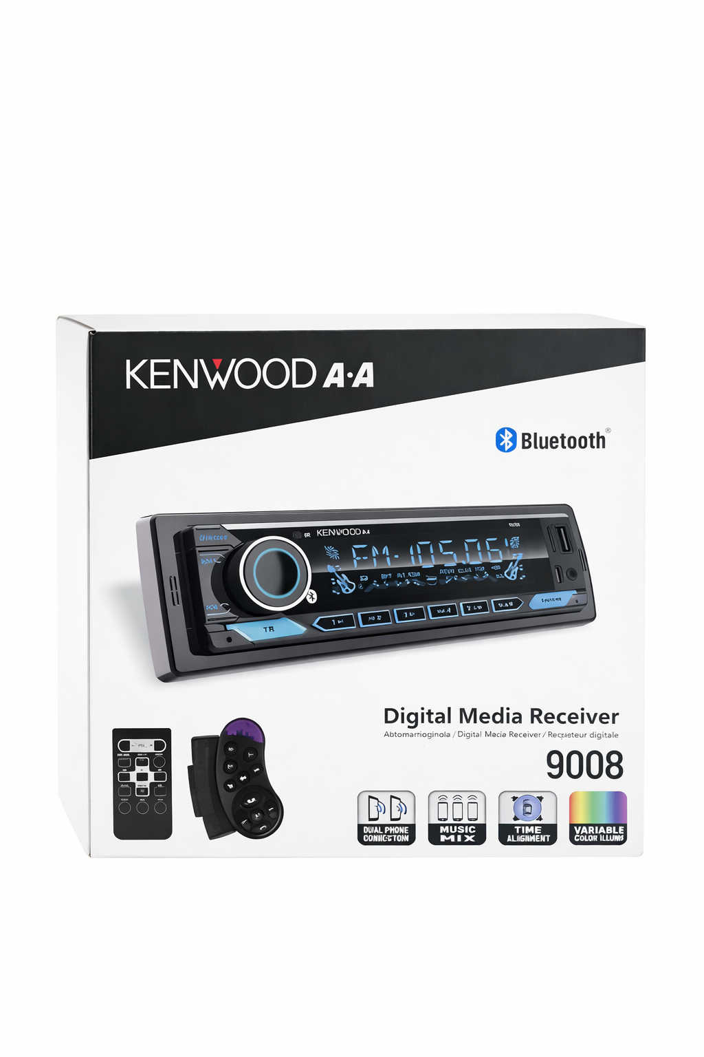 Автомагнитола Kenwood A: A 9008 Bluetooth (1DIN) (DUAL PHONE CONNECTION) — фото 1