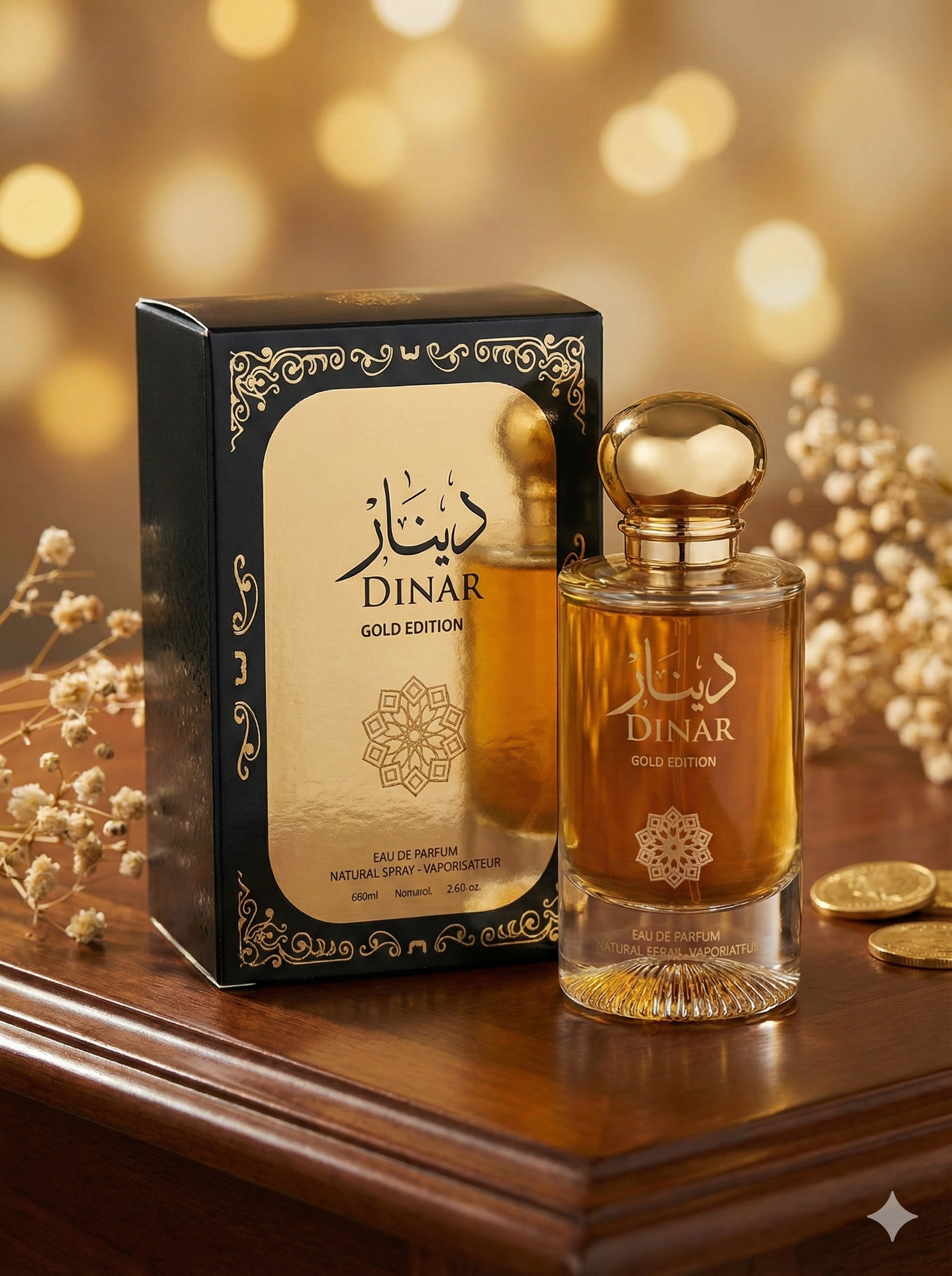 Парфюмерная вода DINAR "Gold Edition", унисекс, 60мл, Франция