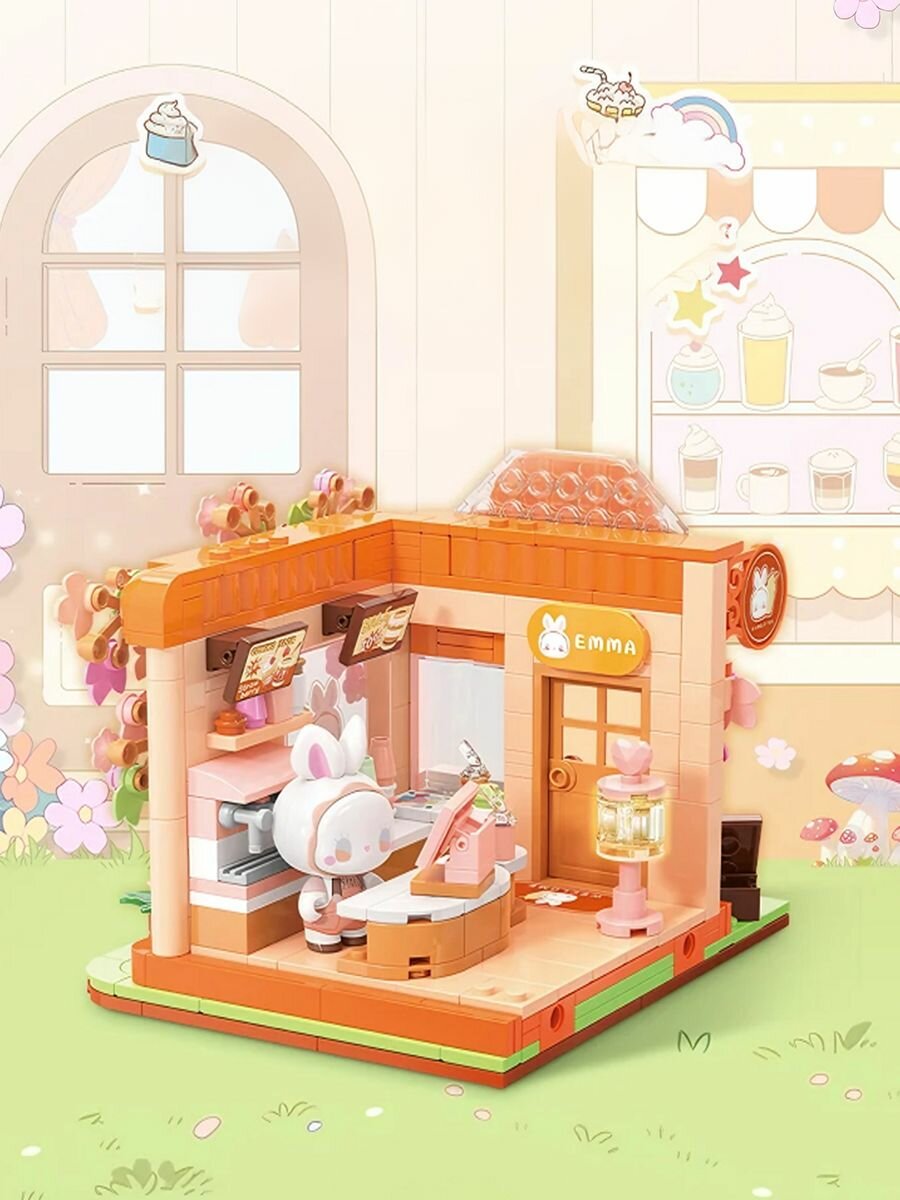 TOPTOY Конструктор Для Девочки Подарок Игрушки /EMMA Series (Caramel Milk Tea Shop)