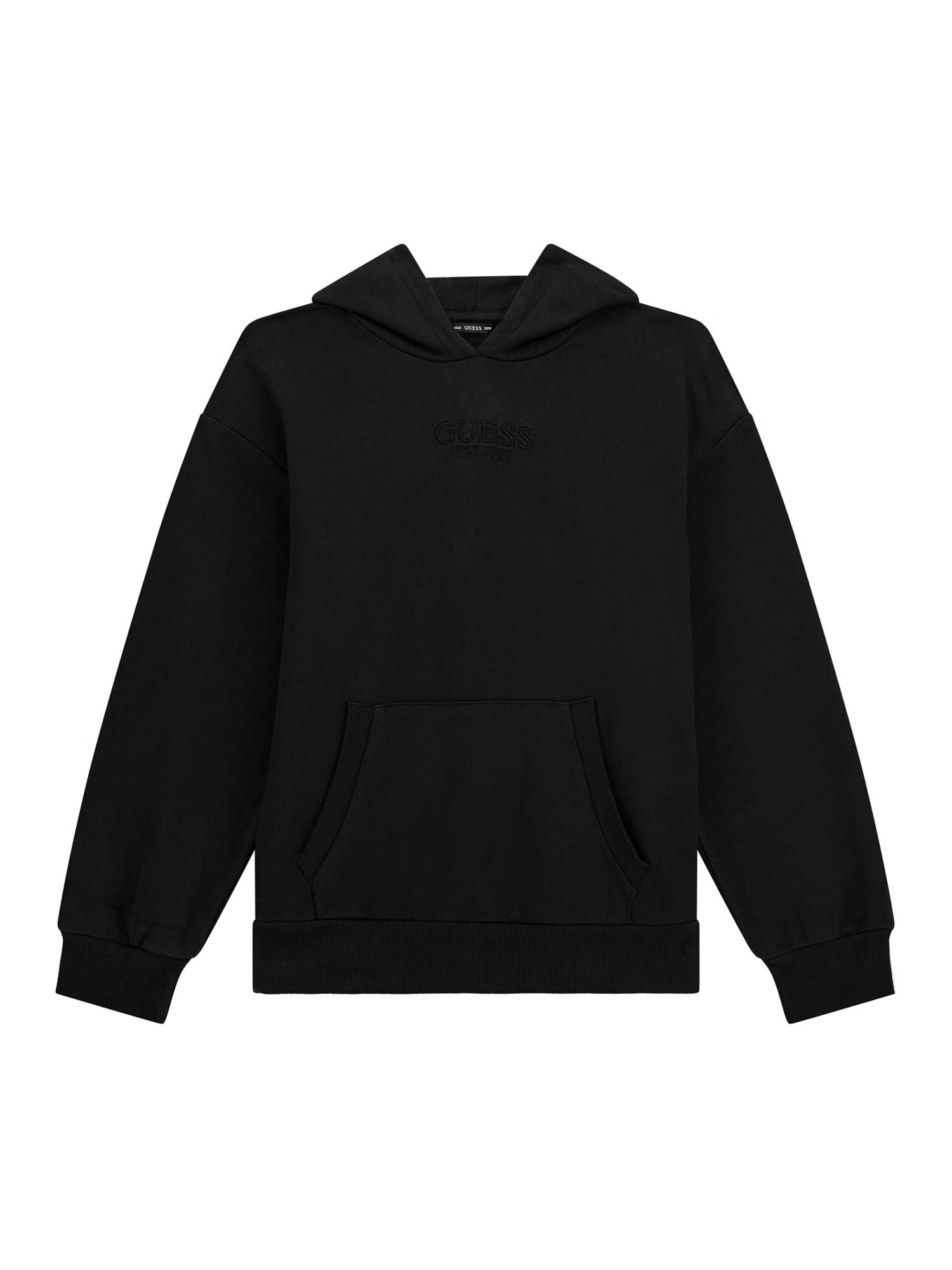 Толстовка GUESS OVERSIZE HOODED LS ACTIVE TOP, размер 8 лет, черный