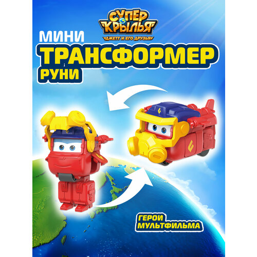 фото Супер крылья мини-трансформер руни, super wings, высота 5,8 см, eu790045