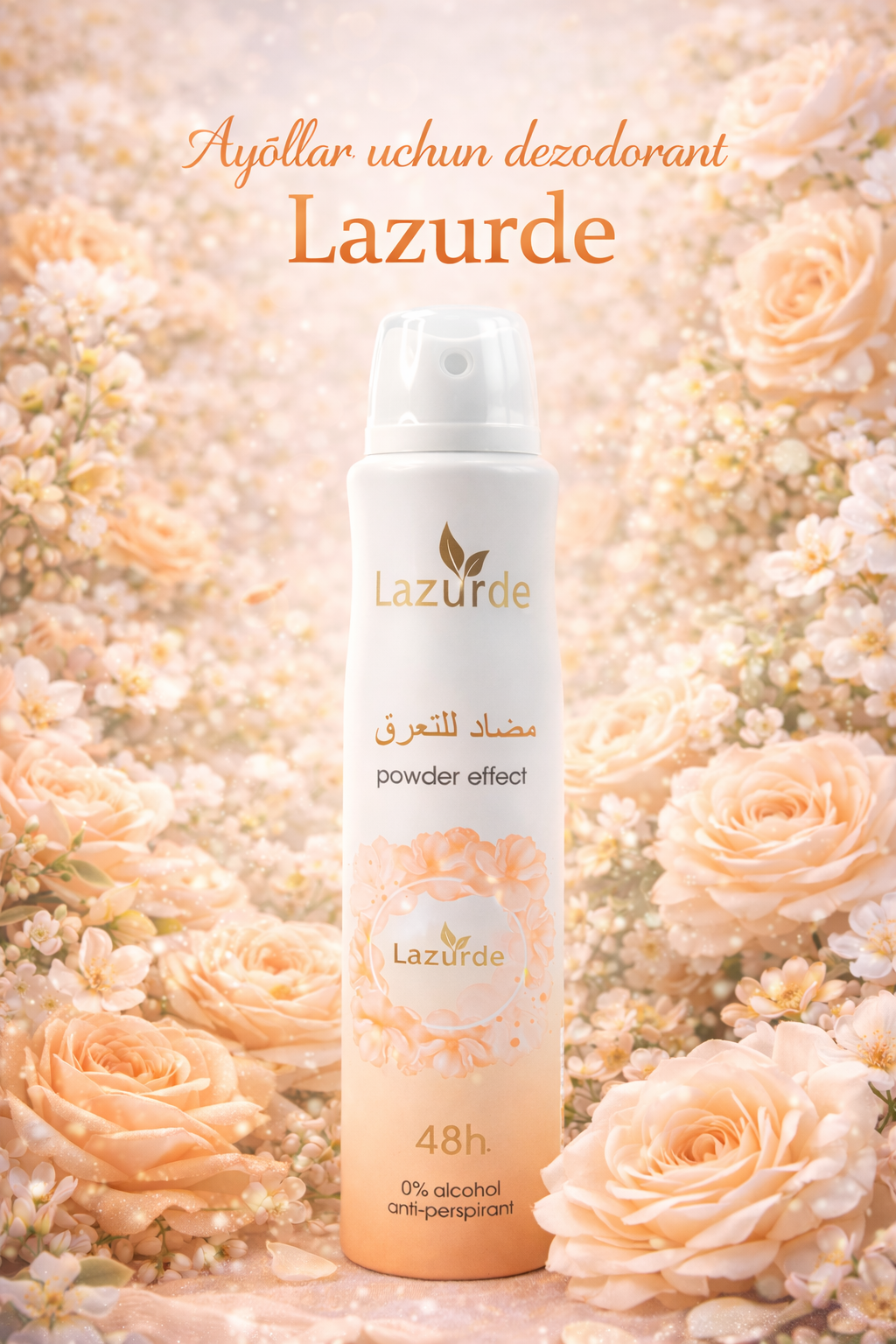 Женский дезодорант Lazurde: 48-часовая защита, безалкогольная формула, полезные для кожи свойства.