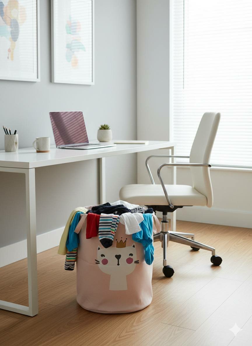 Детская корзина для игрушек и белья "Милый котик" Прочный, износостойкий текстиль,