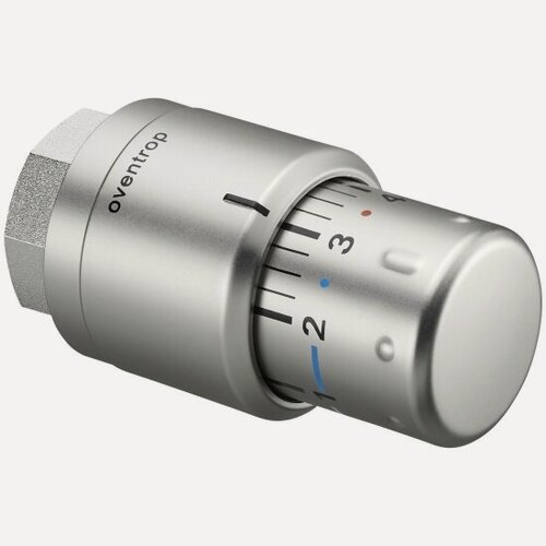 Изображение товара Термоголовка Oventrop , Uni SH, M30x1,5, с нулевой отметкой, сталь матовая, с надетым декорат. кольцом SH-Cap