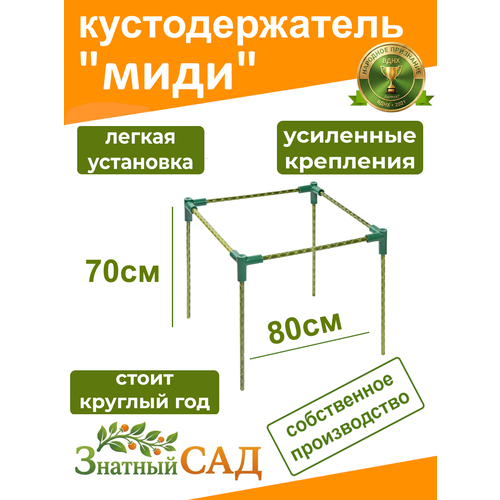 фото Кустодержатель для смородины/малины/ цветов «знатный сад» миди/ 70х70, высота 80 см/ стекловолокно/ 2 штуки