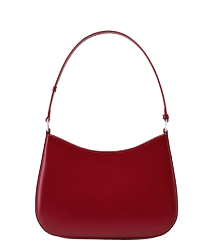 Сумка багет Carnival Keep из натуральной кожи, Carnival Keep, фактура гладкая, красный — фото 1