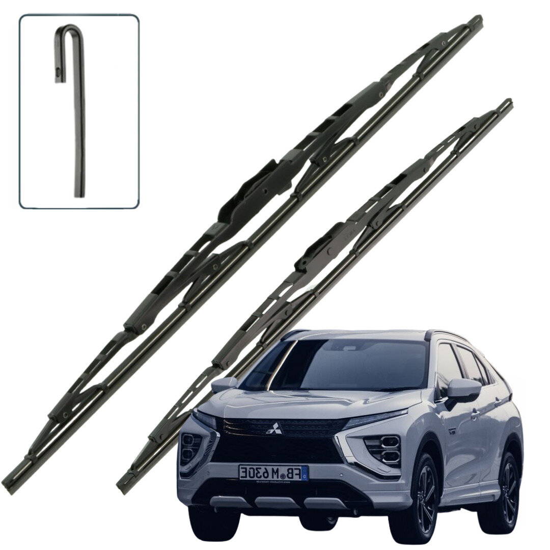 Дворники Mitsubishi Eclipse Cross (1) GK1W / Митсубиси Эклипс Кросс 5 дв. рест. 2020 / 2021 / 2022 Щетки стеклоочистителя каркасные для автомобиля 600мм-500мм к-т 2шт.