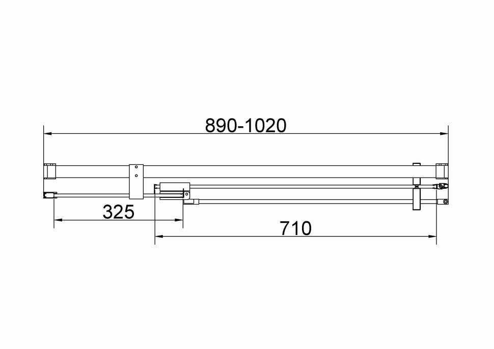 Душевая дверь Экстенза (Extenza) VDP-4EX9010CL, 900/1000, хром, стекло прозрачное — фото 1
