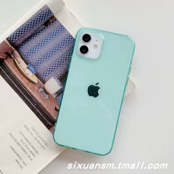 Чехол для iPhone 17e бирюзовый светлый с большим отверстием для объектива и защитой от ударов