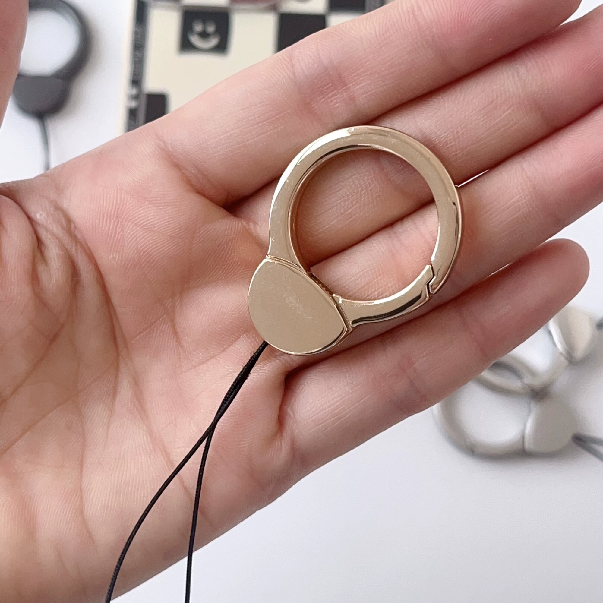 Премиум-ключRING из цинкового сплава для телефонов и USB-накопителей, золотой цвет, одна штука